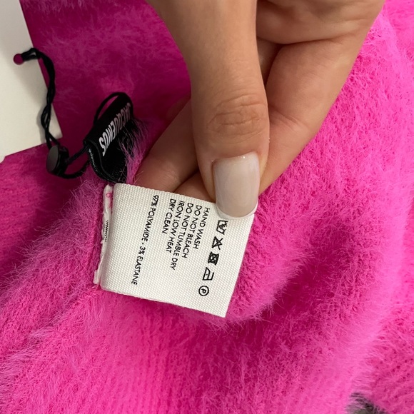 Jacquemus Pink ‘La Maille Neve’ Cropped Short Sleeved Cardigan NWT - Picture 8 of 9